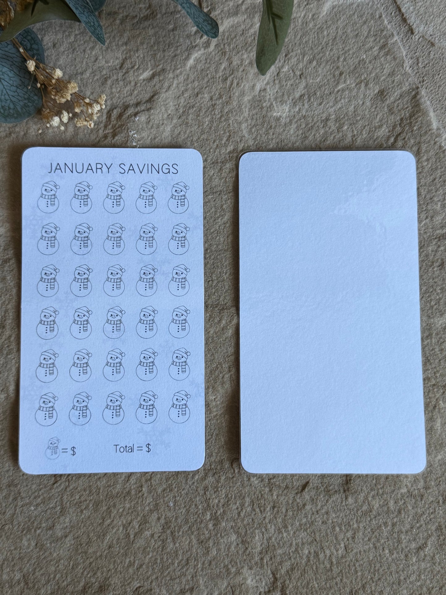 12 Months Seasonal Savings Trackers